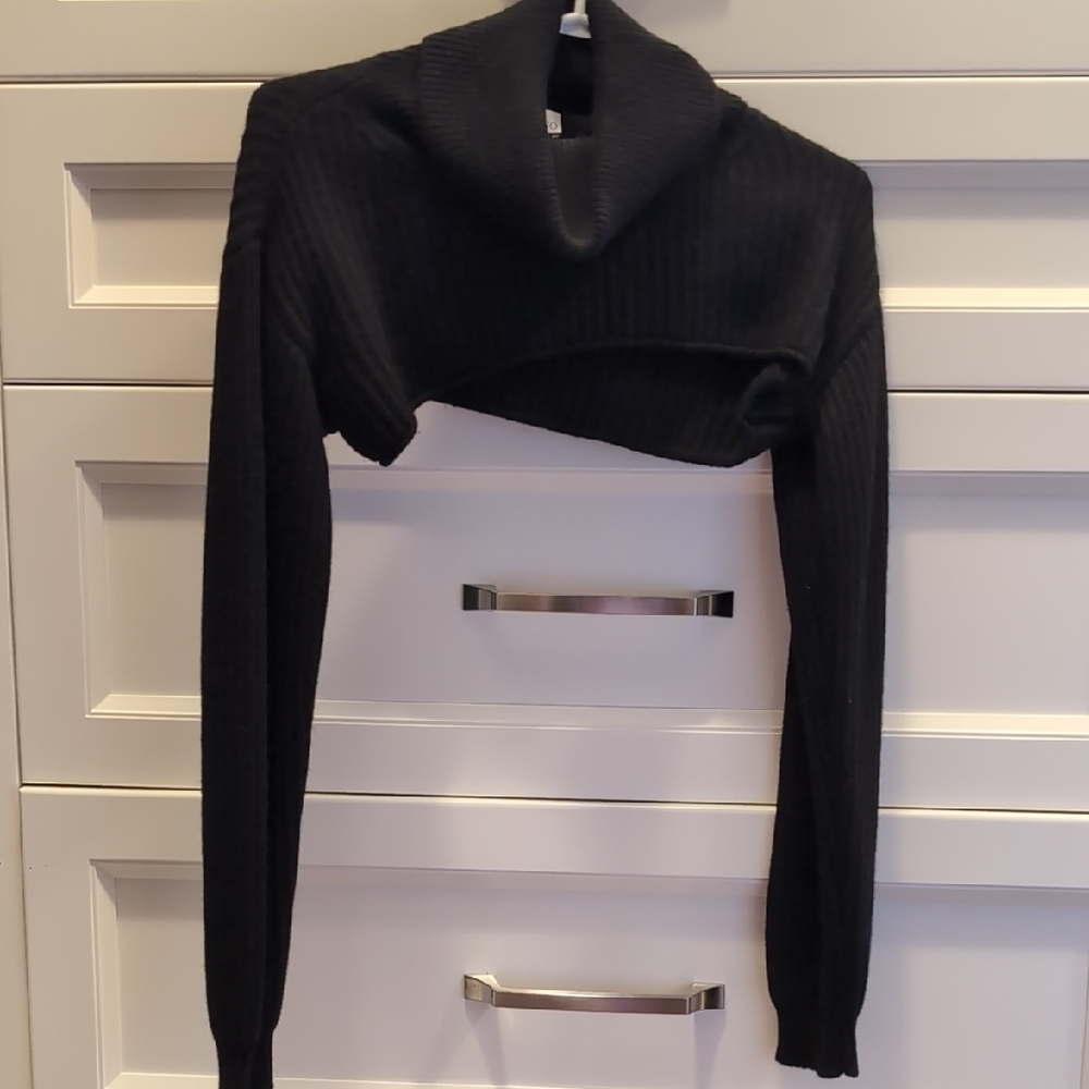 RED Valentino Elegant Black Turtleneck Sweater